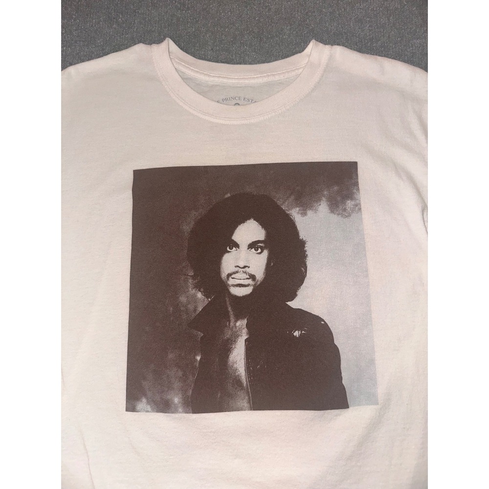 Prince The Prince Estate Official Approved Graphic T-Shirt White Mens Size M/L
